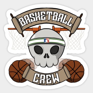 Basketball Jolly Roger pirate flag Sticker